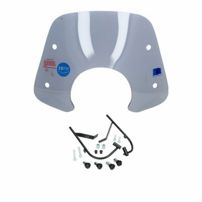 windscherm Regia met bevestigingsset laag (made in EU) smoke fiddle 1, fiddle 2