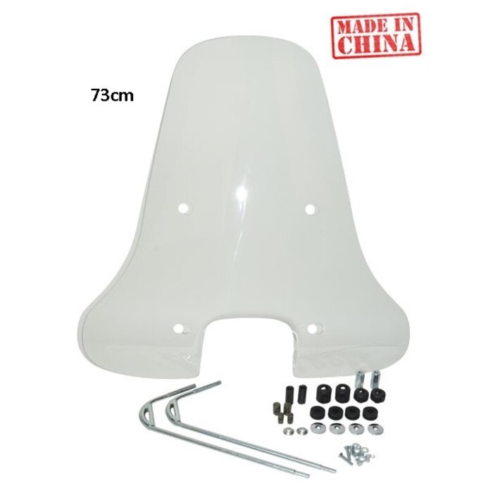 windscherm DMP met bevestigingsset hoog 73cm helder vespa S