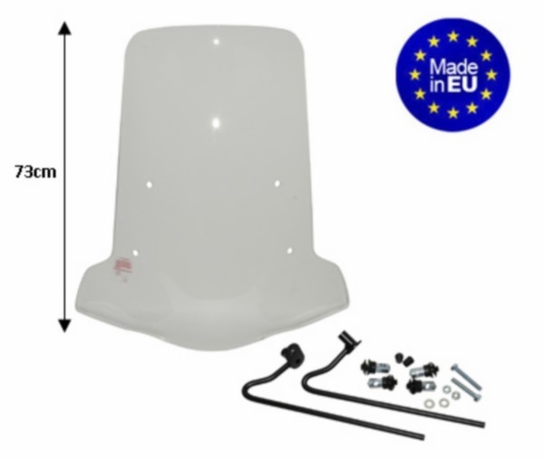 windscherm Regia met bevestigingsset (made in EU) hoog 73cm helder neo 4t, neo va2008