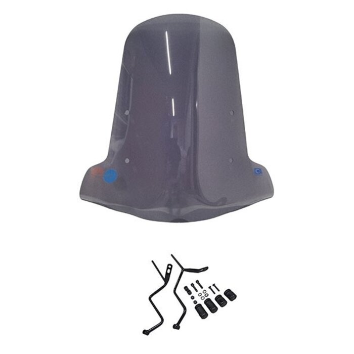 windscherm Regia met bevestigingsset (made in EU) smoke yadea M6L