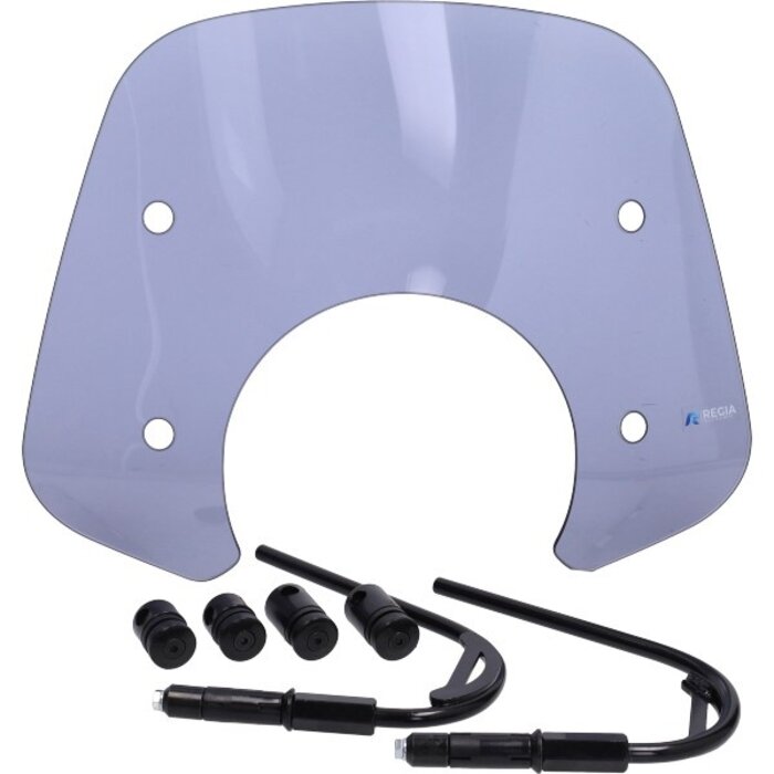 windscherm Regia + bevestigingsset laag (made in EU) >2024 smoke vespa, gts 250cc, gts alle mod., gts super 300cc