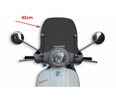 windscherm malossi met bevestigingsset smoke 42cm lx 2t, lx 4t 4516054