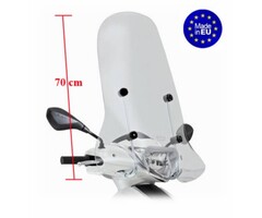 windscherm Regia met bevestigingsset (made in EU) hoog mod. orig helder fly new 2012