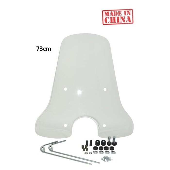 windscherm DMP met bevestigingsset hoog 73cm helder vespa lx