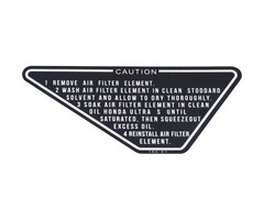 sticker accudeksel zwart honda, mb5