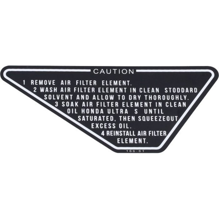 sticker accudeksel zwart honda, mb5