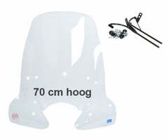 windscherm Regia met bevestigingsset hoog (made in EU) 16 inch 70cm helder symphony st