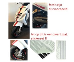 stickerset sport euro-2/4/5 AMG zwart mat 14-delig zip2000