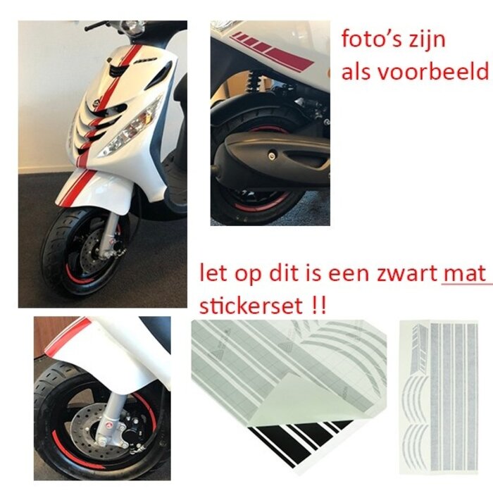 stickerset sport euro-2/4/5 AMG zwart mat 14-delig zip2000