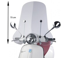 windscherm Piaggio origineel met bevestigingsset hoog helder 73cm elettrica, primavera 1b001042