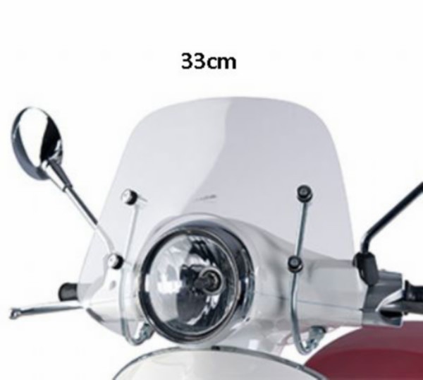windscherm Piaggio origineel met bevestigingsset laag 33cm helder primavera 1b000811