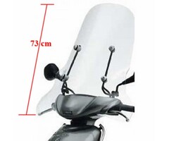 windscherm Yamaha origineel met bevestigingsset hoog 73cm helder neo2002 5rnw07100000