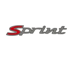 sticker Piaggio origineel woord [sprint] grijs elettrica, s-sprint, sprint 2h006134