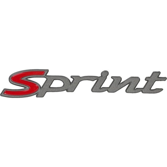 sticker Piaggio origineel woord [sprint] grijs elettrica, s-sprint, sprint 2h006134