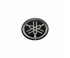 sticker Yamaha origineel logo rond zwart/chroom yamaha x01f153a1000