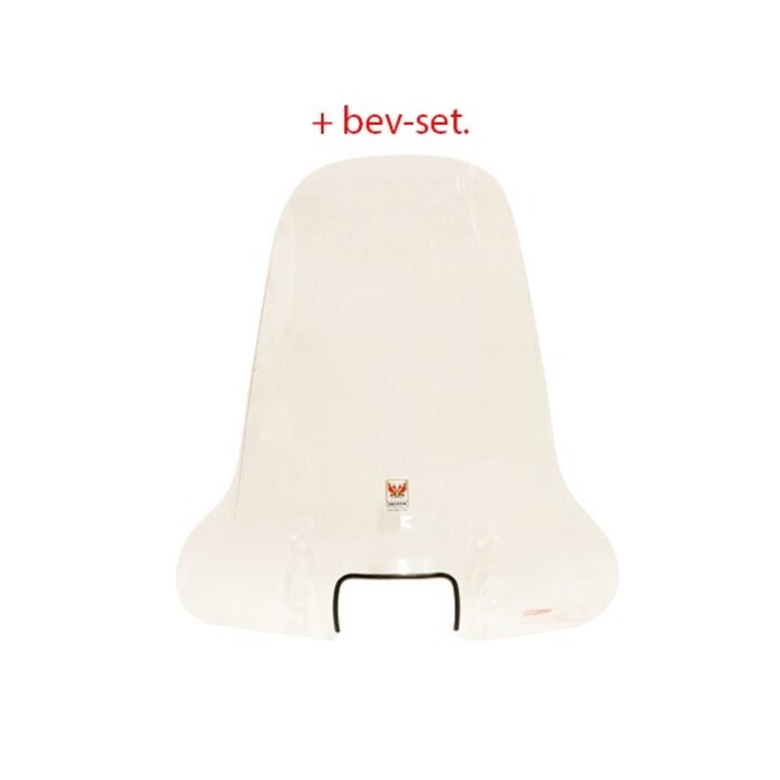 windscherm isotta met bevestigingsset hoog vierkante koplamp helder agm VX50s, BTC Riva Sport, china vespa S