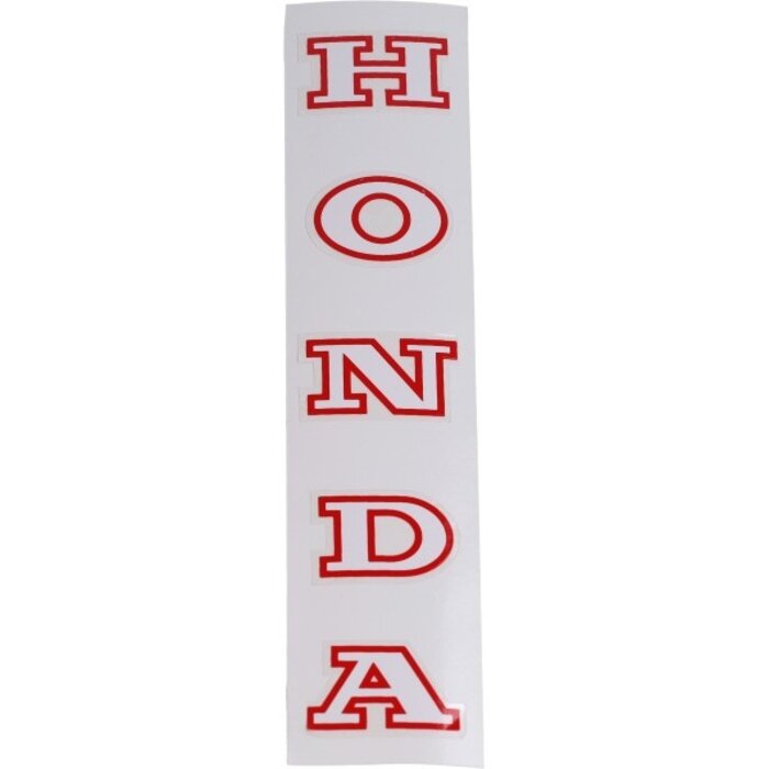 sticker voorvork wit/rood honda