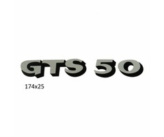 sticker zilver/zwart gts 50, zundapp