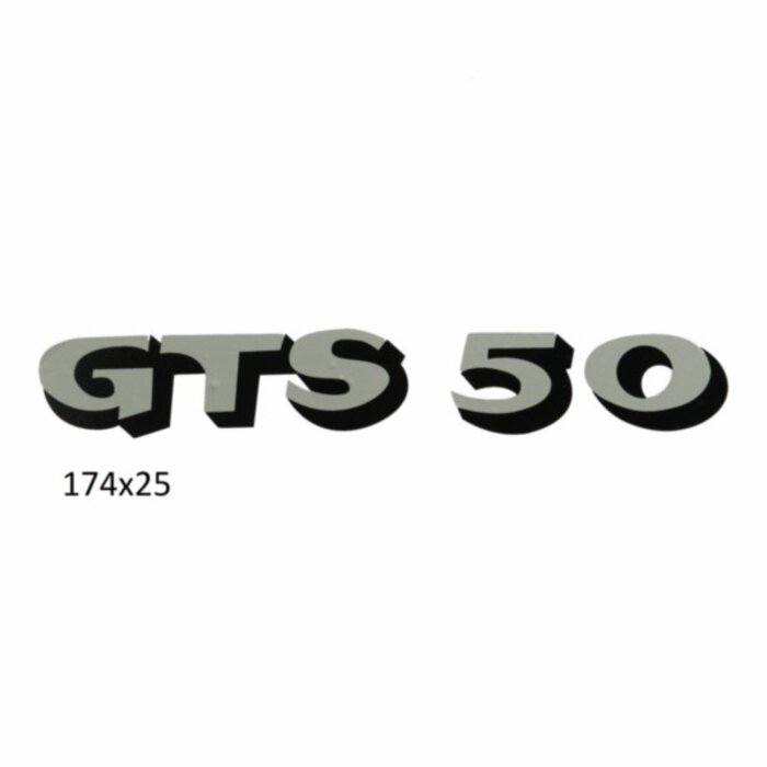 sticker zilver/zwart gts 50, zundapp
