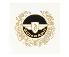 sticker rond lauwerkrans zwart/goud zundapp