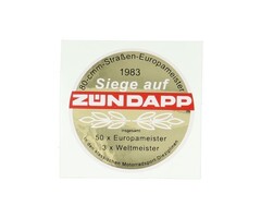 sticker rond tank Trophy 1983 gold/red zundapp