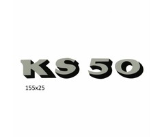 sticker zijscherm grijs/zwart Zundapp KS50