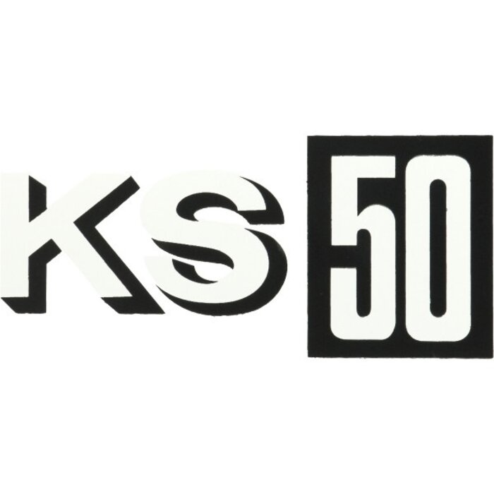 sticker zijscherm 1976-1977 wit/zwart Zundapp KS50