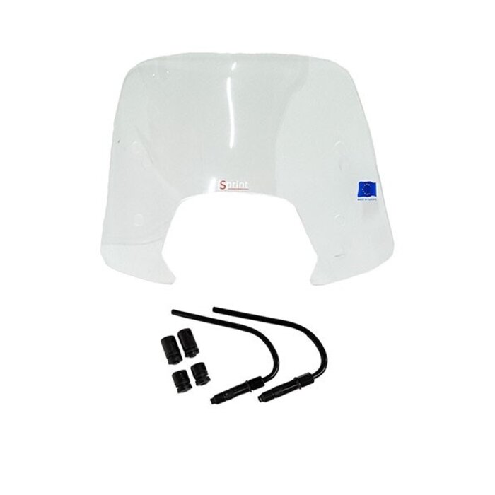 windscherm Regia met bevestigingsset model origineel laag (made in EU) helder sprint