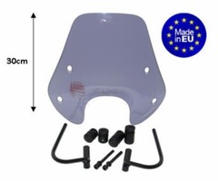 windscherm Regia met bevestigingsset laag (made in EU) 30cm smoke zip2000