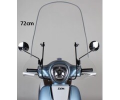 windscherm Sym origineel met bevestigingsset hoog 72cm helder fiddle 3 sy530-fi3-00l