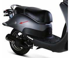 sticker Sym origineel zijscherm recht chroom allo 87128-aca-10