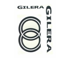 stickerset carbon 5-delig gilera