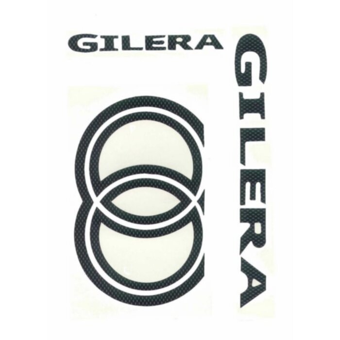 stickerset carbon 5-delig gilera