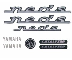 stickerset zwart 7-delig neo