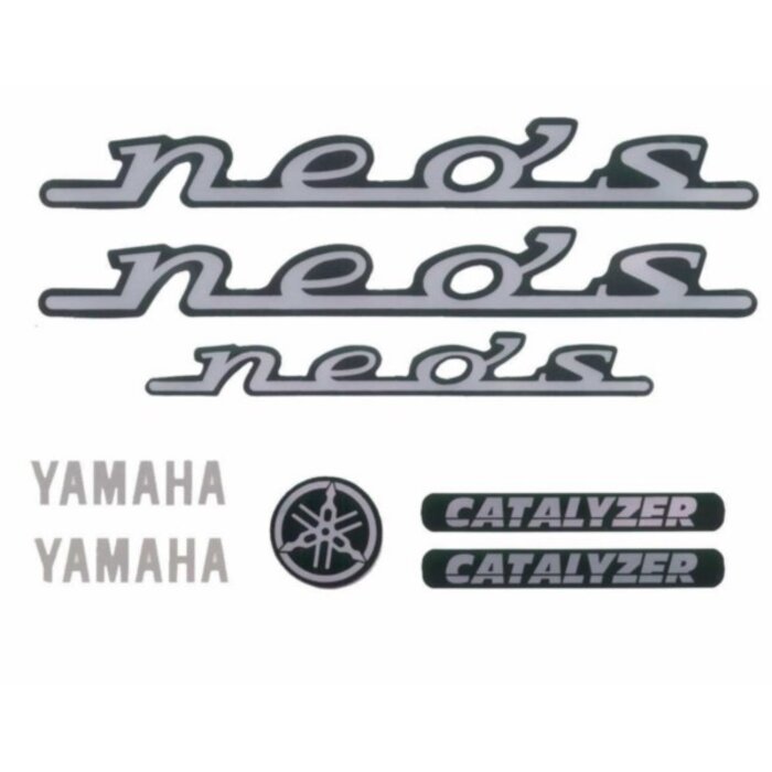 stickerset zwart 7-delig neo