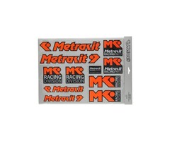 stickerset metrakit pro race oranje/zwart universeel 98027022