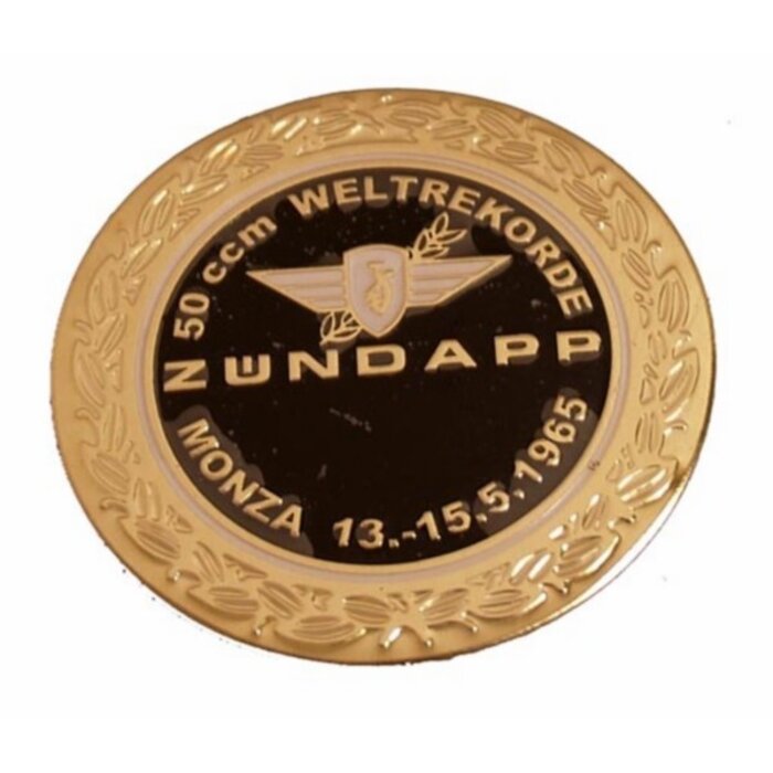 embleem benzinetank rond zwart/goud zundapp monza z517-12.127
