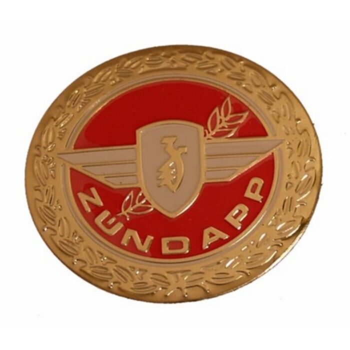 embleem benzinetank rond rood/goud zundapp z440-20.100/r