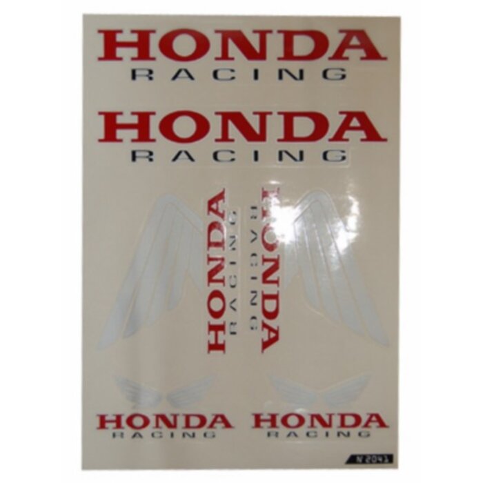 stickerset falko universeel racing rood/zwart 6-delig bromfiets honda, camino, mb, mt, honda 982041