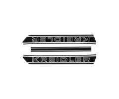 stickerset benzinetank zwart/wit kreidler
