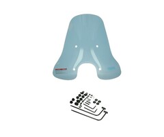 windscherm DMP met bevestigingsset hoog vierkante koplamp smoke agm VX50s, BTC Riva Sport, china vespa S, vespelini