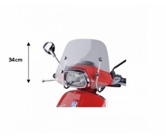 windscherm Piaggio origineel met bevestigingsset laag 34cm smoke sprint 1b001162