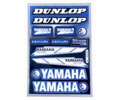 stickerset falko sponsor Dunlop/Max air/Yamaha blauw 11-delig universeel 982035