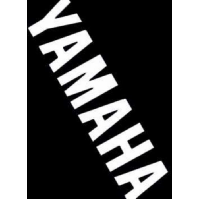 sticker woord [yamaha] onderspoiler wit 2-delig aerox