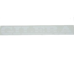 sticker woord [gilera] 23cm wit runner, stalker 081941