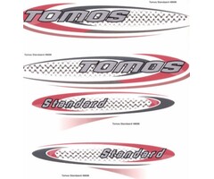 stickerset tomos rood/zwart/zilver standard 080091