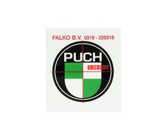 logo 40mm zwart/wit/groen puch, puch maxi