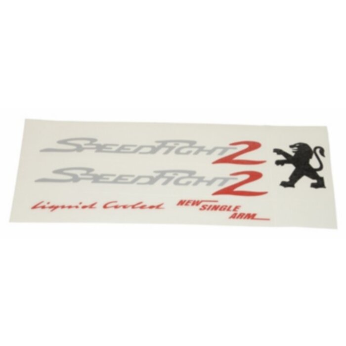 stickerset zilver/rood 5-delig speedfight 2