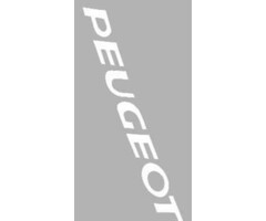 sticker woord [peugeot] wit 2-delig