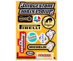 stickerset falko sponsor agv/arai/bridgestone/castrol/pirelli/regina 12-delig universeel 982028